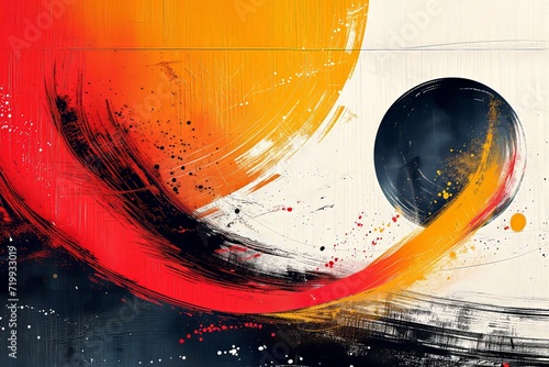 Abstract background with curves and lines.