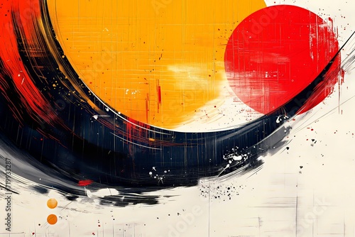 Abstract background with curves and lines.