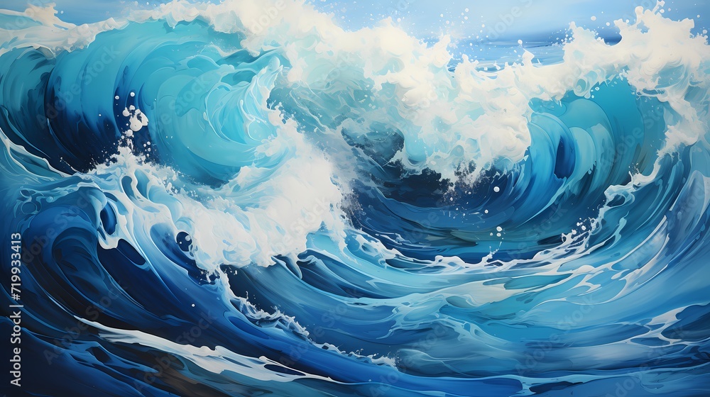 A close-up shot of the mesmerizing cobalt blue ocean, capturing the intricate patterns formed by the waves A close-up shot of the mesmerizing cobalt blue ocean, capturing the intricate patterns formed by the waves