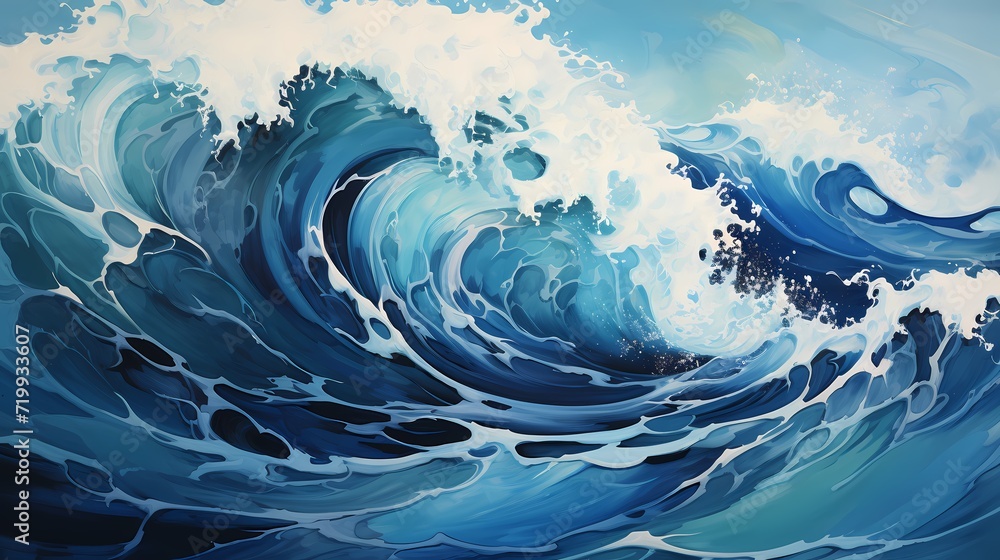 A close-up shot of the mesmerizing cobalt blue ocean, capturing the intricate patterns formed by the waves A close-up shot of the mesmerizing cobalt blue ocean, capturing the intricate patterns formed by the waves