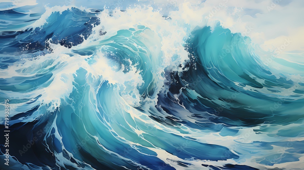 A close-up shot of the mesmerizing cobalt blue ocean, capturing the intricate patterns formed by the waves A close-up shot of the mesmerizing cobalt blue ocean, capturing the intricate patterns formed by the waves