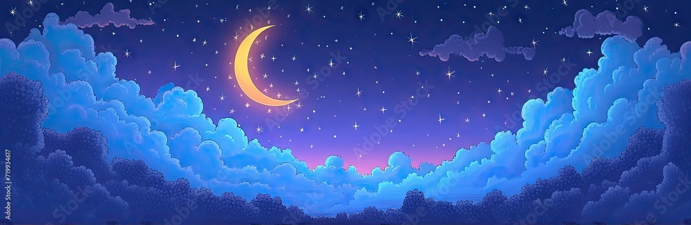 Starry night sky canvas of blue dreams and moonlit wonder
Illustrated clouds abstract art in nature grand design cut from fantasy
Backdrop of evening stars bright and cute template for sleep Starry night sky canvas of blue dreams and moonlit wonder
Illustrated clouds abstract art in nature grand design cut from fantasy
Backdrop of evening stars bright and cute template for sleep