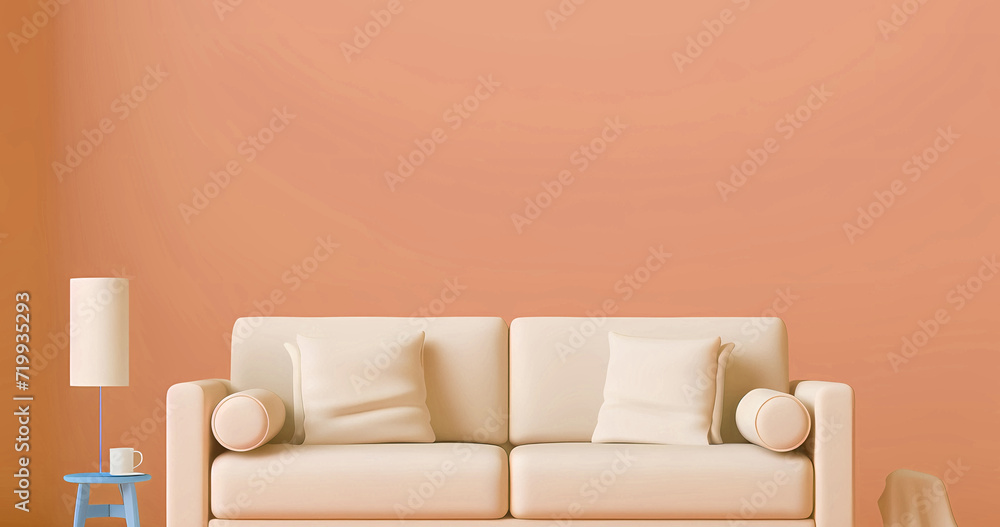 Empty wall in modern minimalistic living room Empty wall in modern minimalistic living room