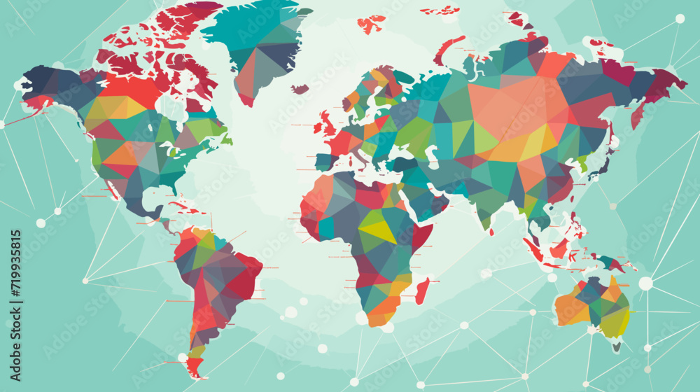 Fototapeta premium World wide business concept image. Vector illustration.