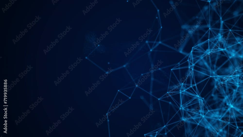 Plexus structure evolving in organic motion, science and engineering motion background