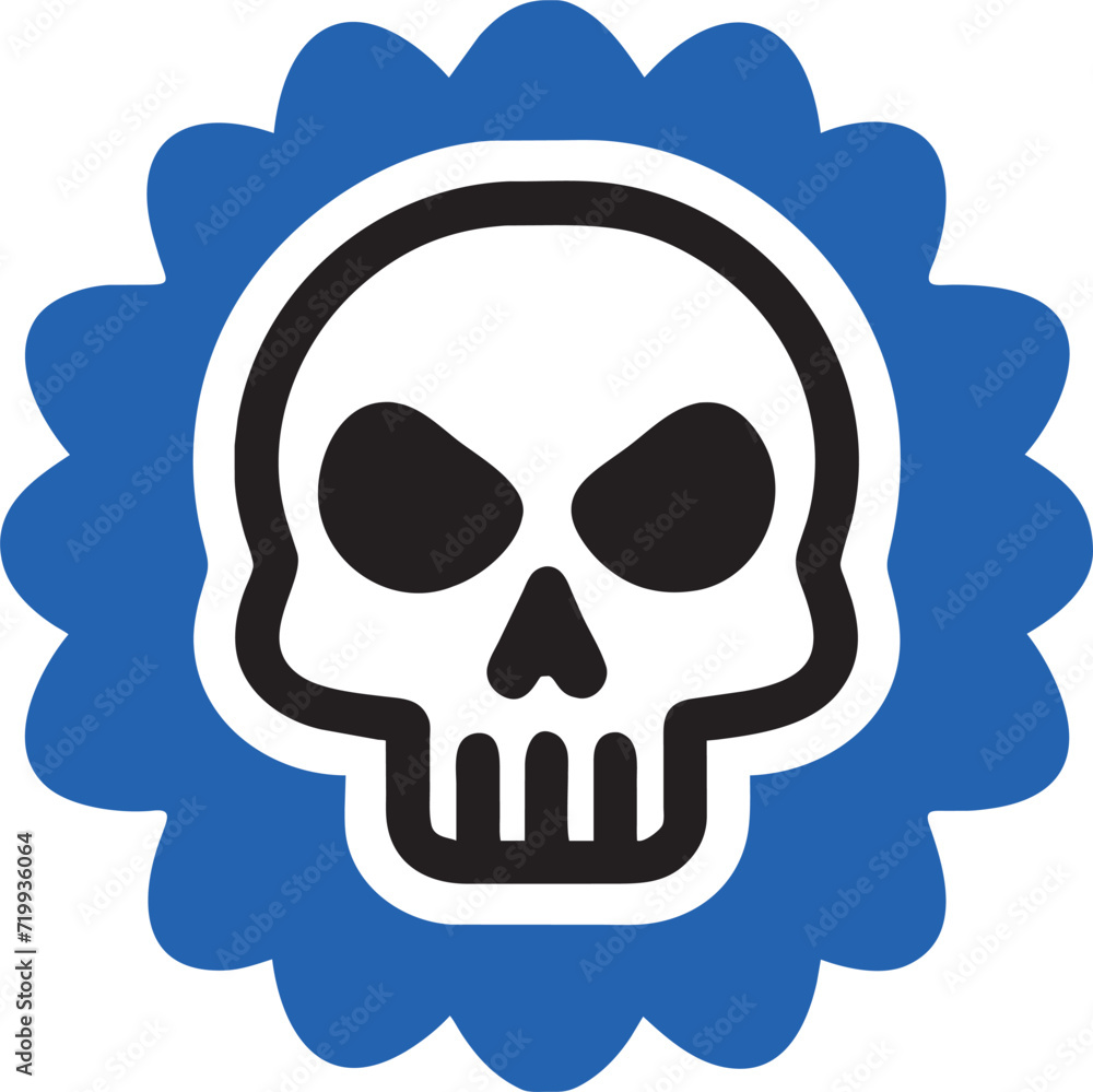 Fototapeta premium skull flower, icon
