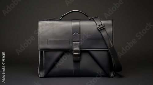 black briefcase isolated on black,Executive Elegance: Black Briefcase Isolated on black