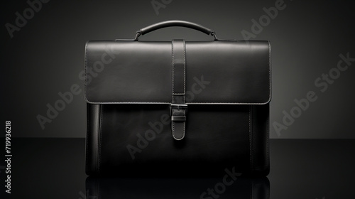 black briefcase isolated on black,Executive Elegance: Black Briefcase Isolated on black