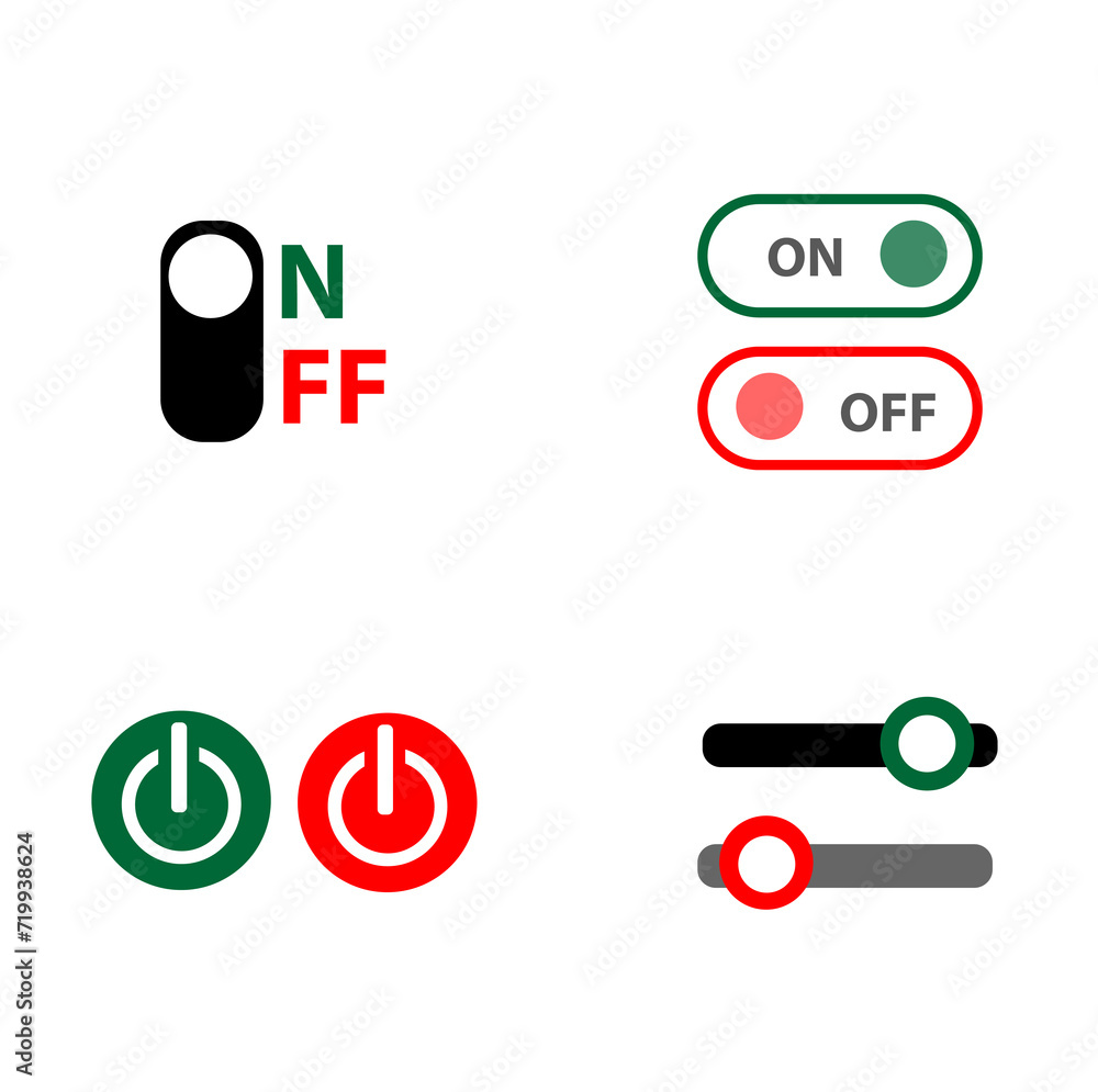 On and off icon. Switch