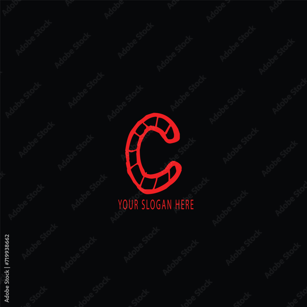c text logo design different style 