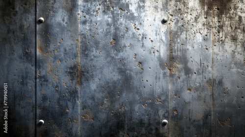 Metal background with rivets and nail holes in grunge style.
