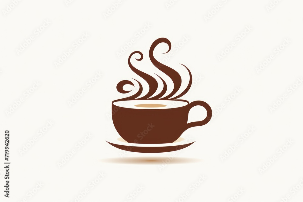 Obraz premium A cup of coffee with steam rising out of it. Perfect for illustrating the comforting and invigorating experience of enjoying a hot beverage.
