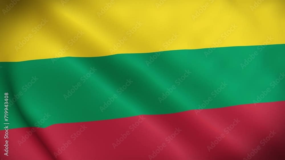 Lithuania flag waving in the wind with high quality texture in 4K National Flag of republic of lithuania Lithuania flag waving in the wind with high quality texture in 4K National Flag of republic of lithuania