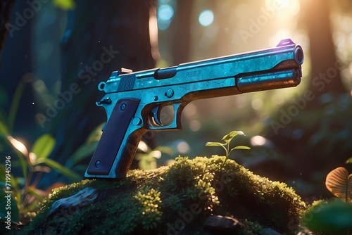 a gun where it doesn't belong - fantasy theme  photo