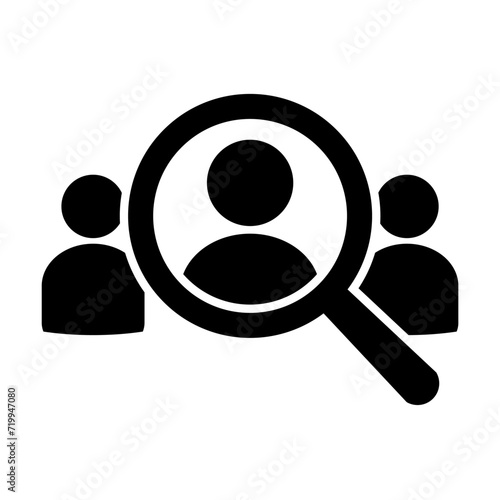 Human resource icon vector market research, targeting symbol recruitment sign for graphic design, logo, web site, social media, mobile app, ui illustration