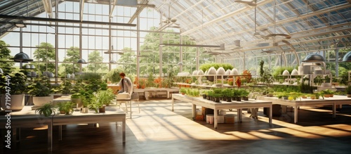 a large greenhouse specializing in hydroponic cultivation © istia