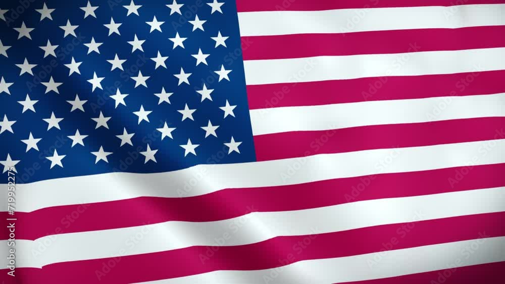 United States Flag. Waving Fabric Satin Texture Flag of United States 3D illustration. Real Texture Flag of the United States of America 4K Video United States Flag. Waving Fabric Satin Texture Flag of United States 3D illustration. Real Texture Flag of the United States of America 4K Video