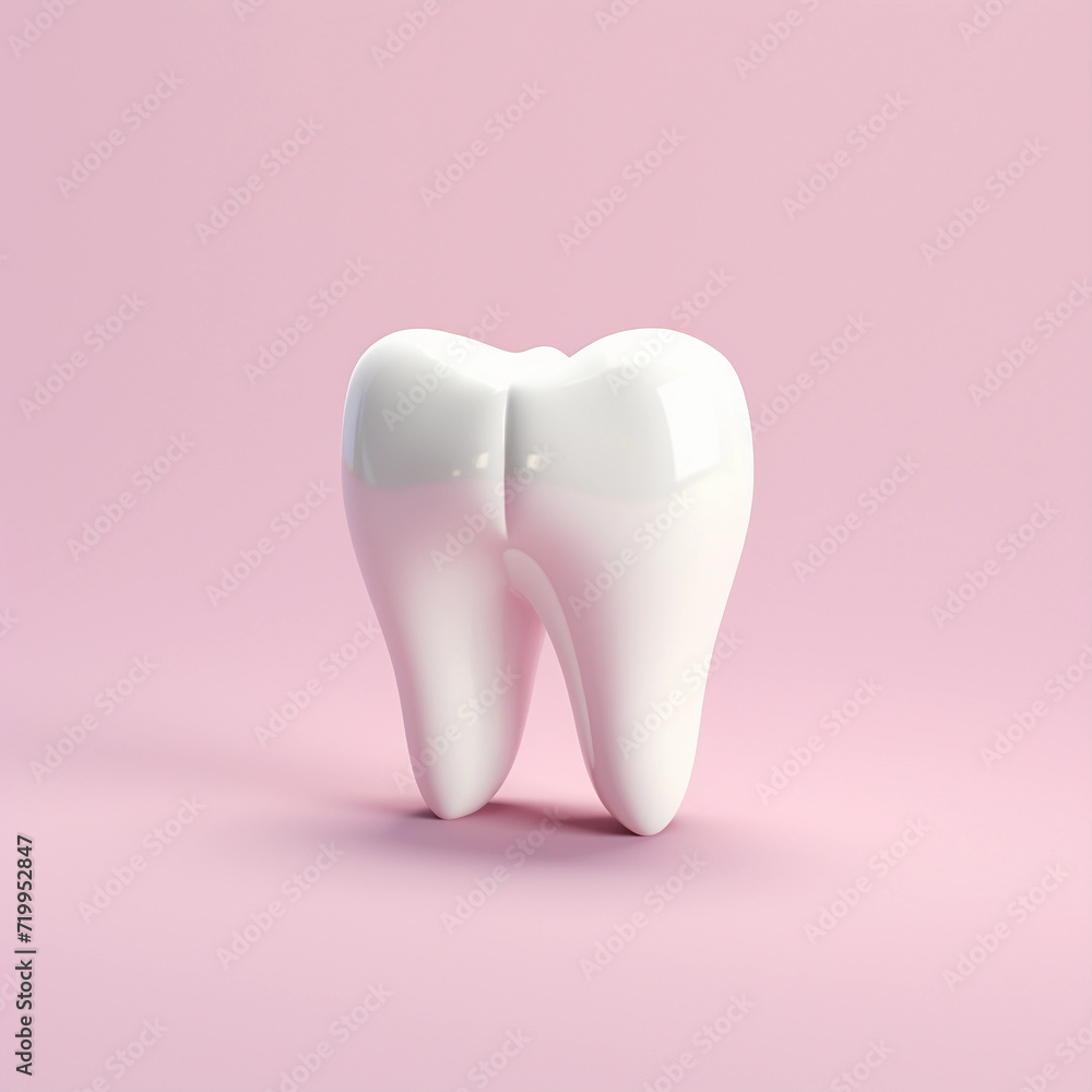 Healthy white tooth, isolated on light background Job ID: d650ca3c-e822-45bb-b4d8-55e549ae8cd8 Healthy white tooth, isolated on light background Job ID: d650ca3c-e822-45bb-b4d8-55e549ae8cd8