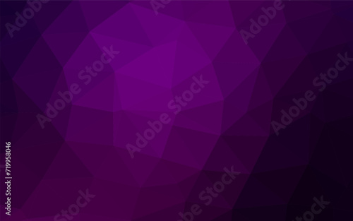Dark Purple vector low poly layout. A vague abstract illustration with gradient. Template for your brand book.