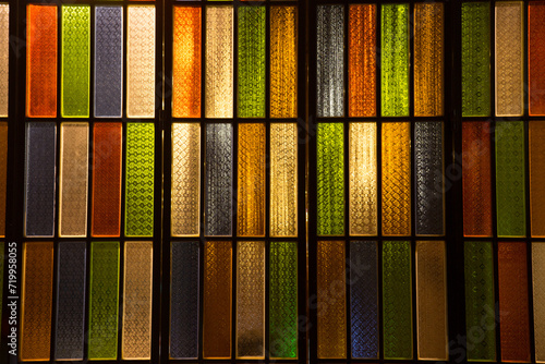 Details of different material wall designs in modern architecture.
