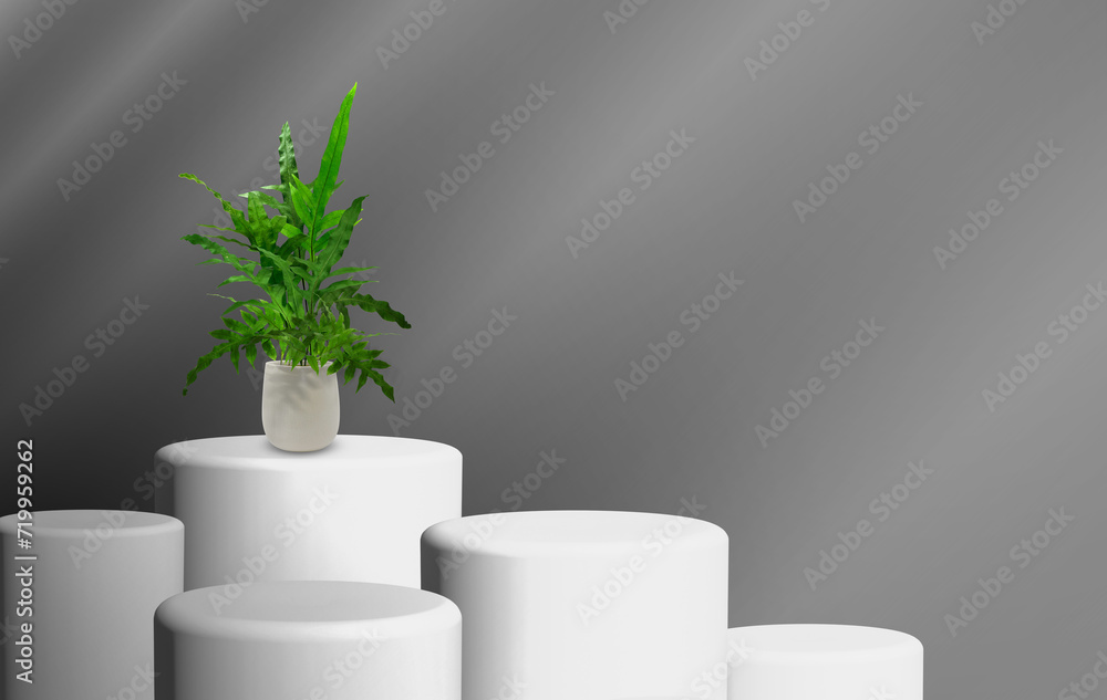 plant in a vase, Podium Round Plate for Product or Cosmetics Presentation or Event Exhibition Vector Illustrations plant in a vase, Podium Round Plate for Product or Cosmetics Presentation or Event Exhibition Vector Illustrations