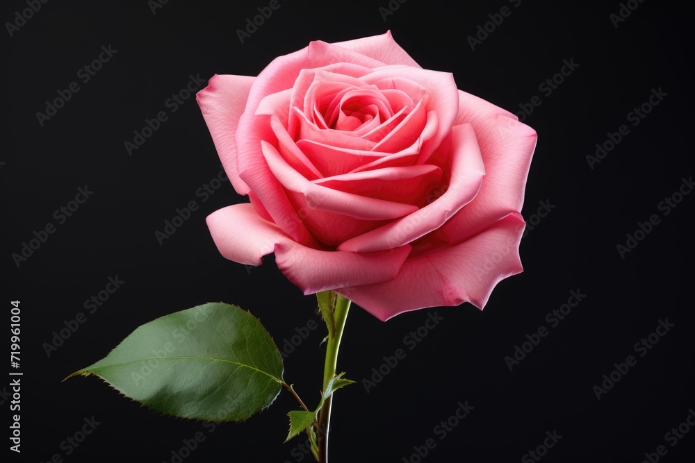 Single pink rose isolated on white background Single pink rose isolated on white background