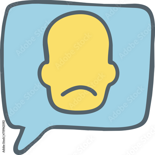 deny the greeting sad, icon