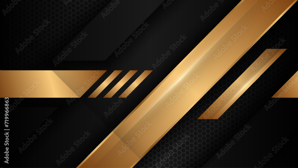 Fototapeta premium golden stripe black background elegant design