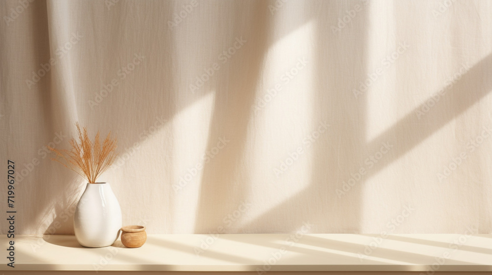 Room interior empty living room background in sunlight and shadows with Generative Ai. Room interior empty living room background in sunlight and shadows with Generative Ai.