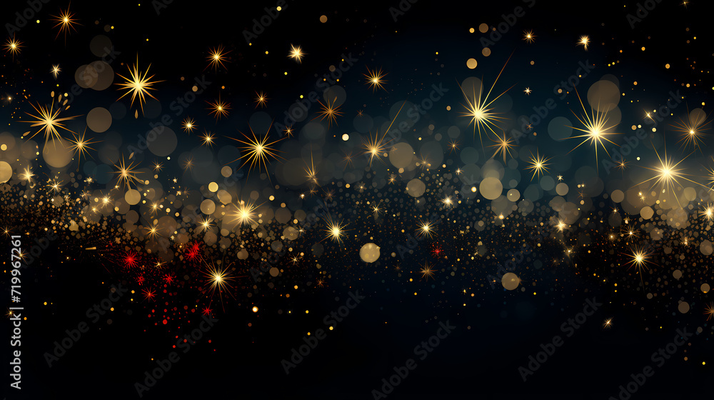 Fototapeta premium Beautiful fireworks background at night for holiday decoration