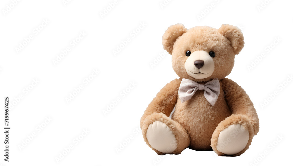 brown teddy bear on a white background