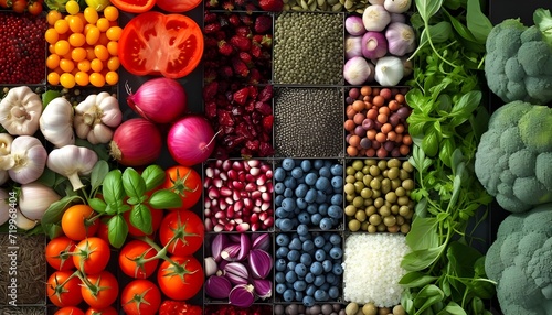 Montage of different food ingredients