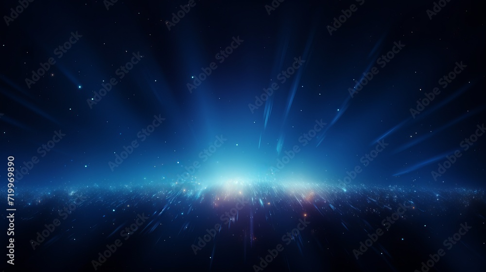 Mesmerizing dark blue abstract background with illuminated glow particles - business concept for design projects
