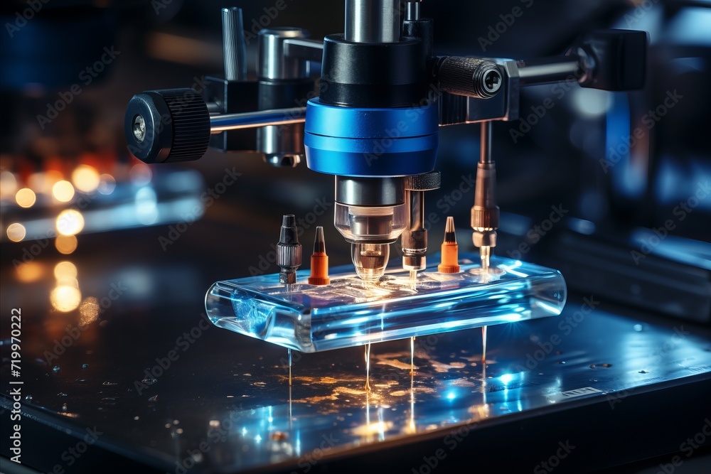 a high-tech workshop for the manufacture of modern chips with robotic technology a high-tech workshop for the manufacture of modern chips with robotic technology