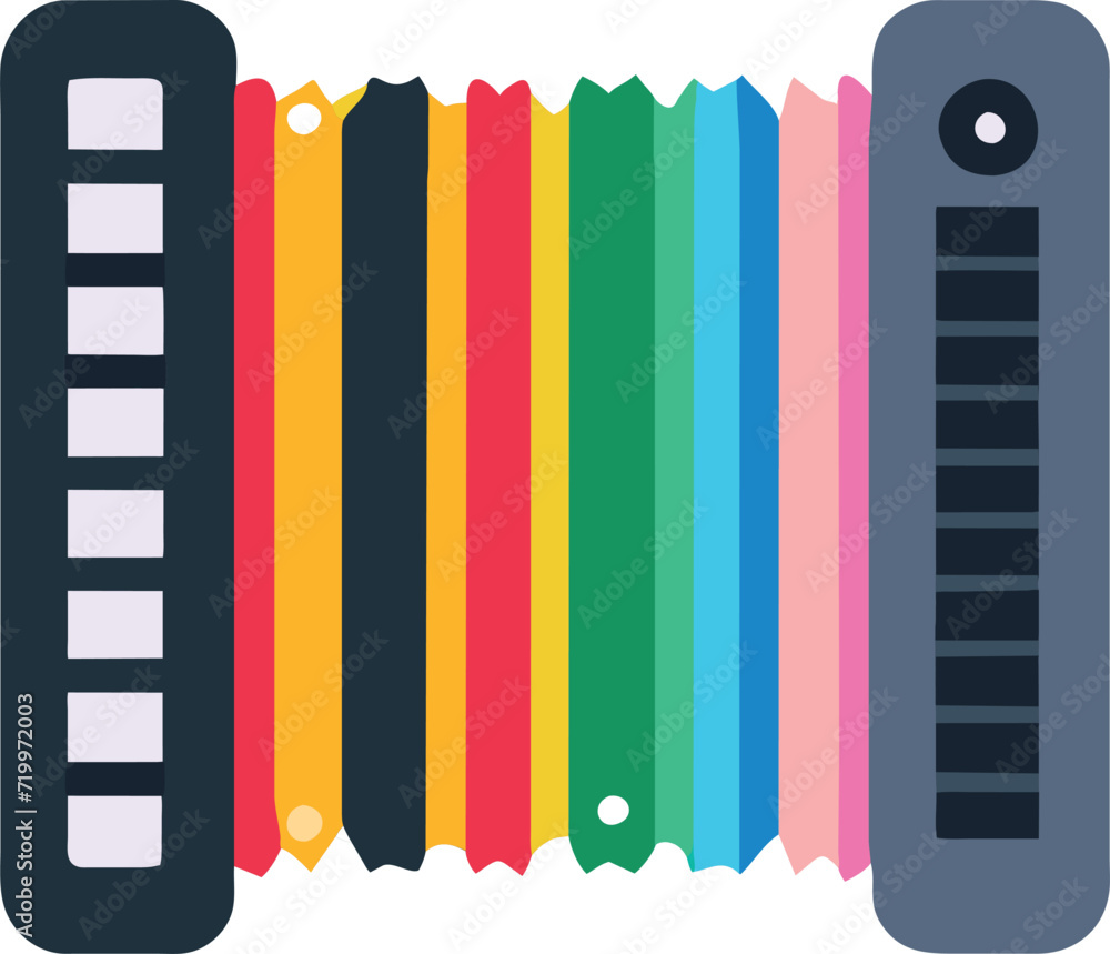 Obraz premium cute colourful accordion, icon
