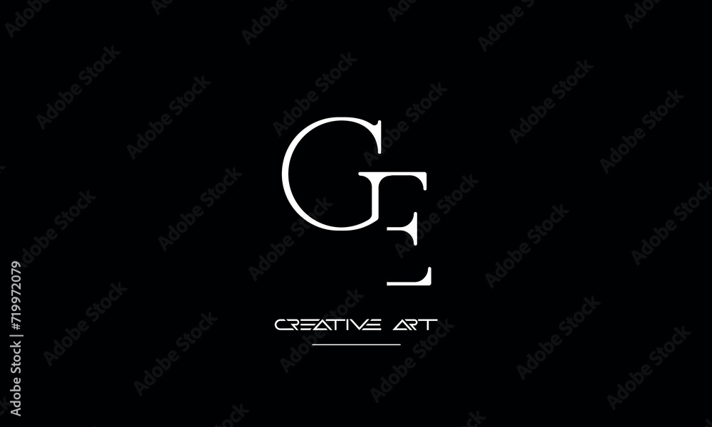 EG, GE, E, G abstract letters logo monogram EG, GE, E, G abstract letters logo monogram