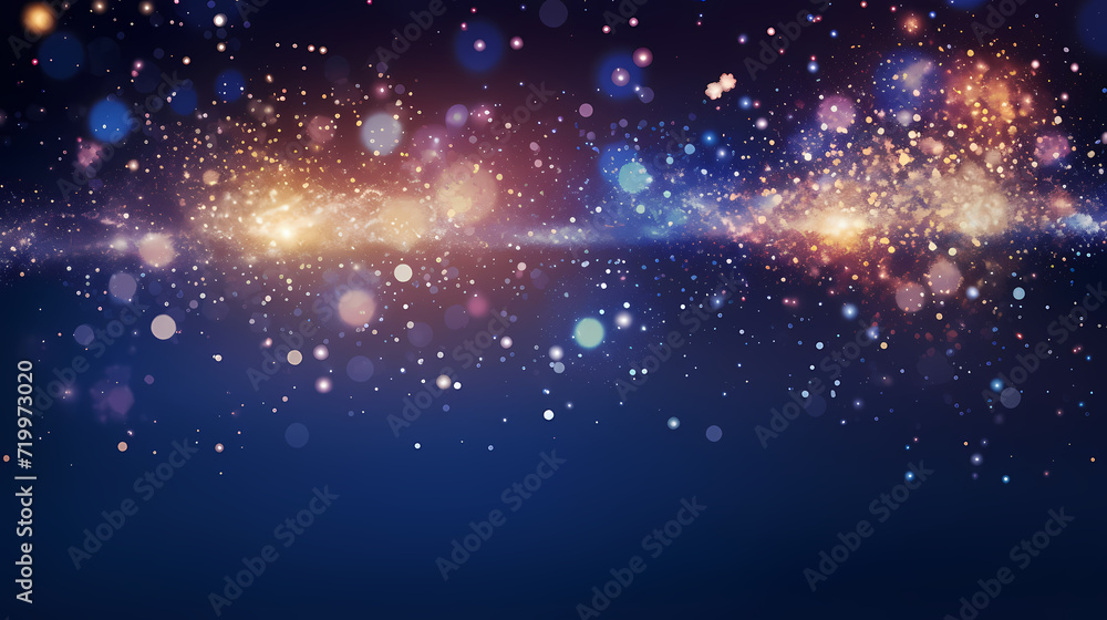 Obraz premium Happy New Year, burning fireworks with bokeh light background