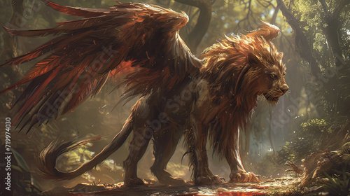 Грифон. Лев с крыльями. Старый лев. © Андрей Пахомов