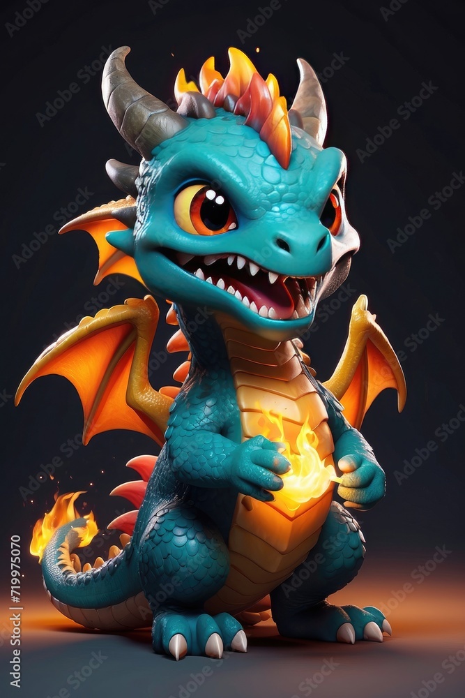 The cutest dragon character high definition