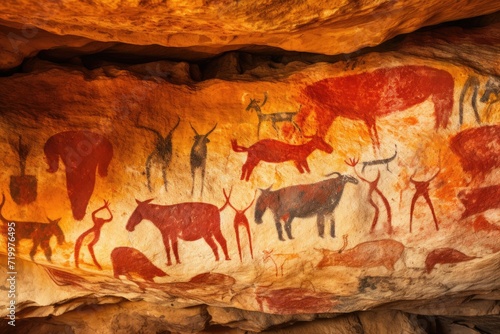 Symbolic Colors: Focus on the colors used in cave paintings and their significance.