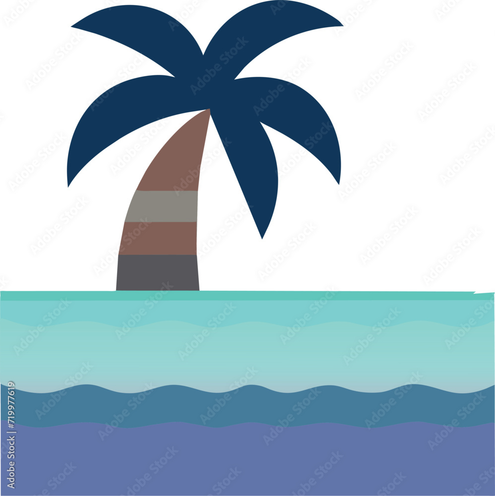 Obraz premium island, icon