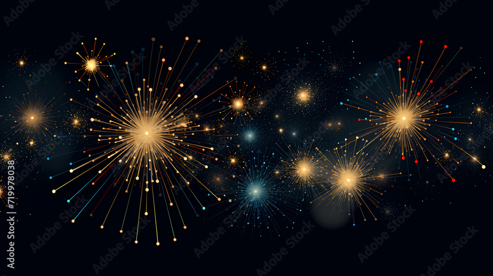 Beautiful creative holiday background. Fireworks and sparkles Beautiful creative holiday background. Fireworks and sparkles