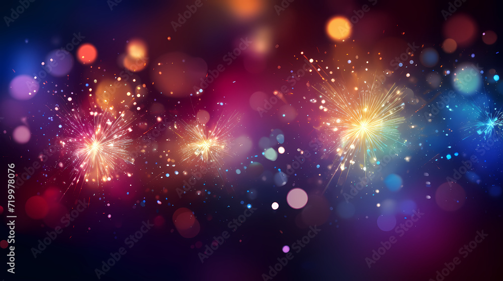 Beautiful creative holiday background. Fireworks and sparkles Beautiful creative holiday background. Fireworks and sparkles
