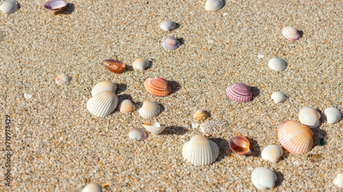 shells on the beach, shells at white sand