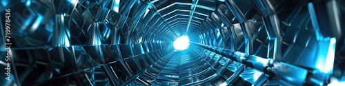 Dynamic Hexagon Tunnel Abstract 3D Design