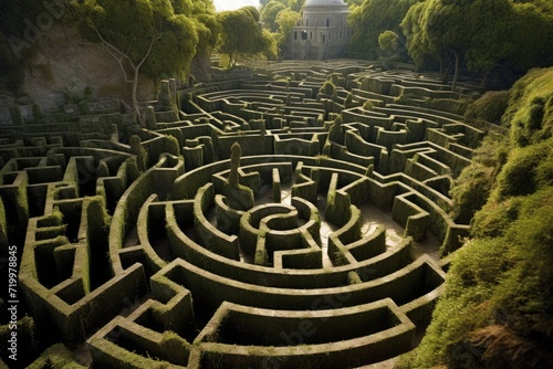 Labyrinths and Paths: Scenes suggesting labyrinthine paths in the art.