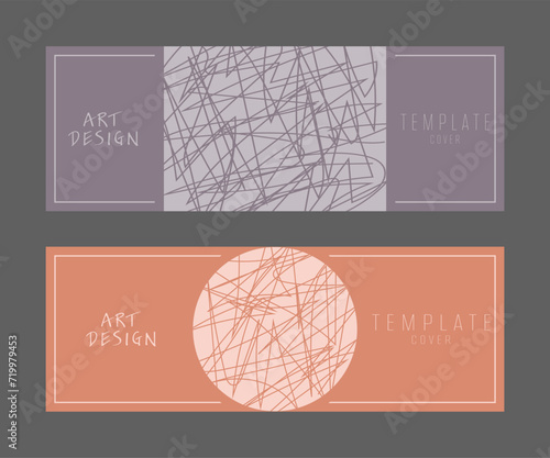 Scribbles. The template of the new trend covers, banners, posters, brochures, magazines. Creative idea of the catalog, interior design and decor