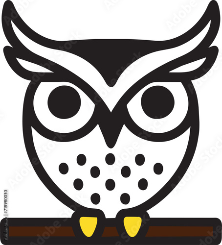 illustrate an owl icon to represent wisdom and knowledge, a favorite among educators, icon