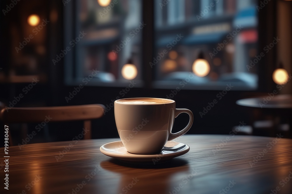 Fototapeta premium cup of coffee on a table