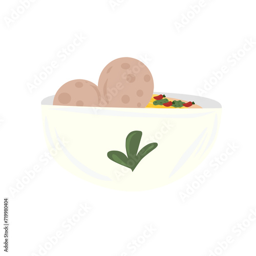 Indonesian food bakso 